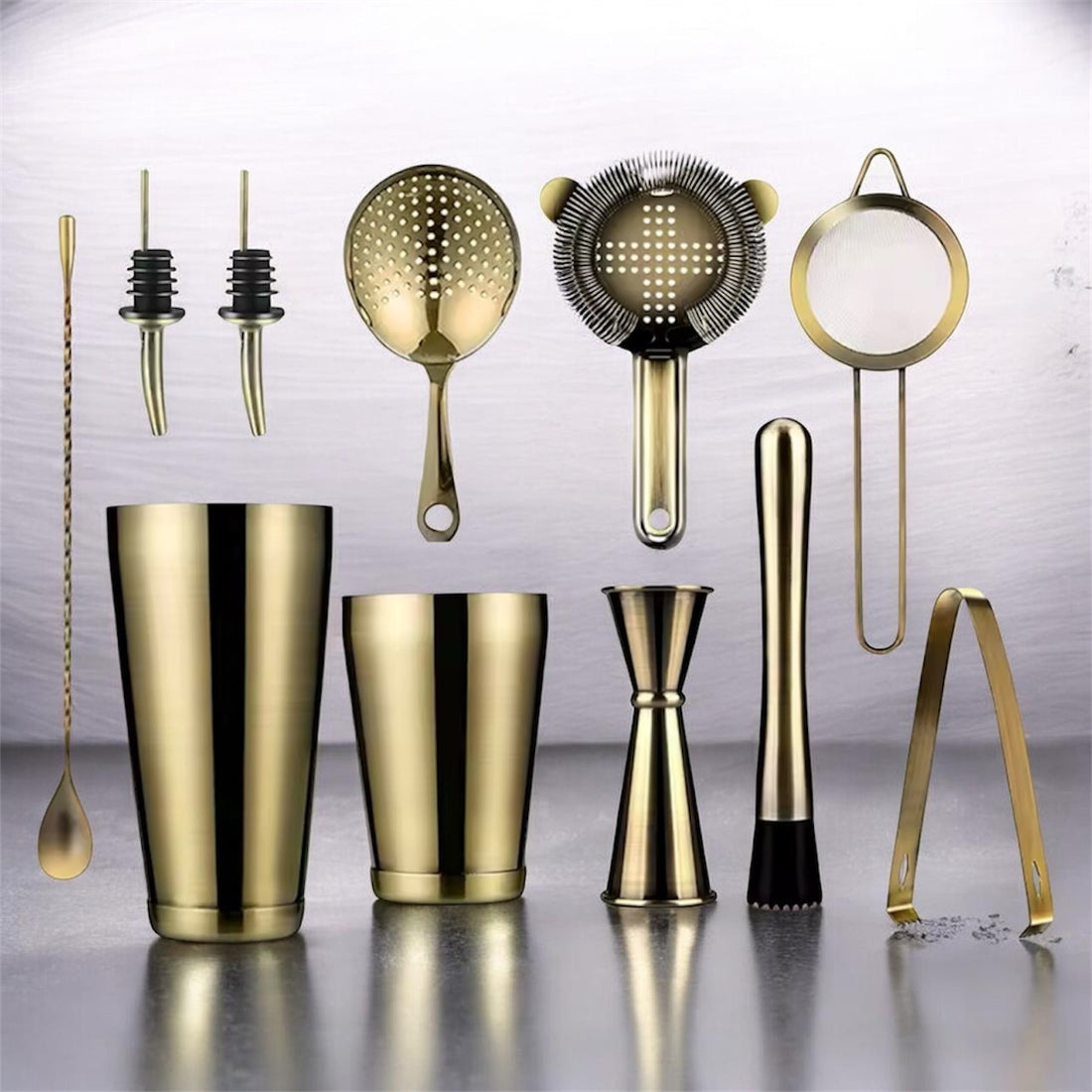 Antique Brass Shaker Set